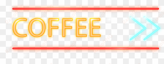 coffee neon sign - orange