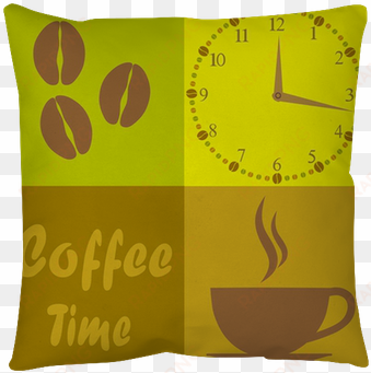 coffee time and coffee beans, vector illustration design - mural