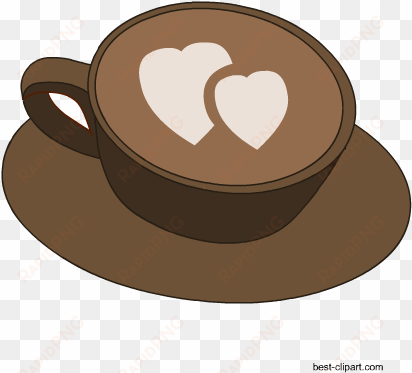 Coffee With Hearts Free Clip Art - Coffee transparent png image