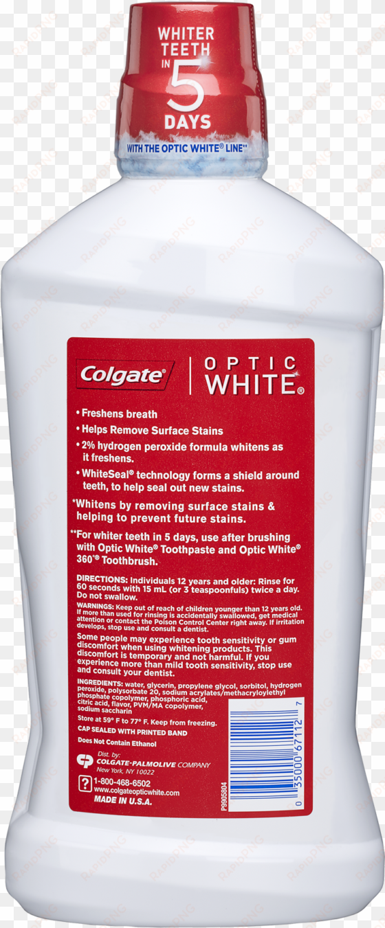 colgate optic white whitening mouthwash, fresh mint - colgate optic white mouthwash canada