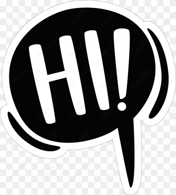 collection expressions - hi - hi sticker