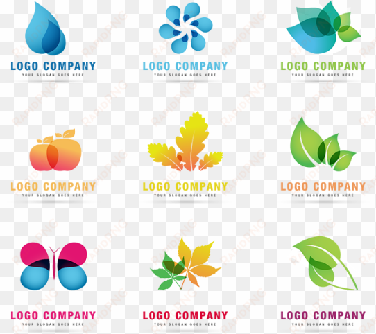 collection logo green, logo design, vintage logos, - logo