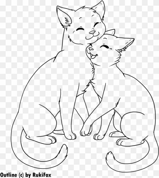 collection of cat - cats in love drawing