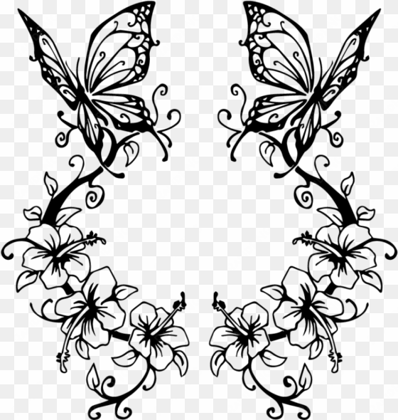 collection of free butterflies drawing beginner download - butterfly and flower vector