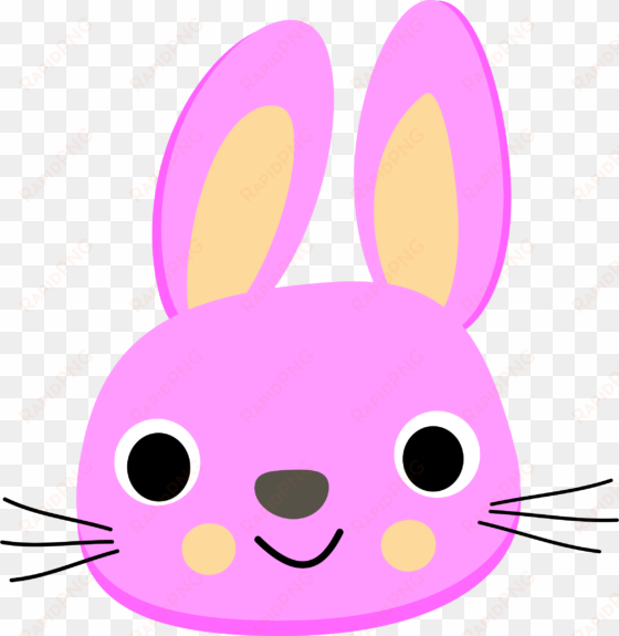 collection of pink rabbit high quality - rabbit face clip art