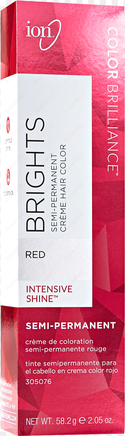 color brilliance brights semi permanent hair color - ion red