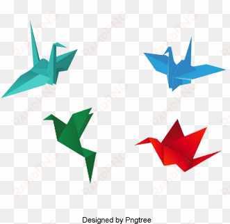 color paper crane creative material design, color, - color