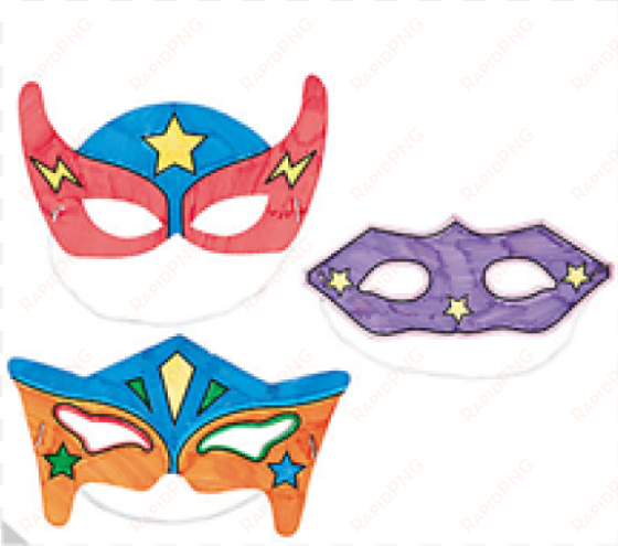 color your own superhero masks - color-your-own superhero masks (12 pack)