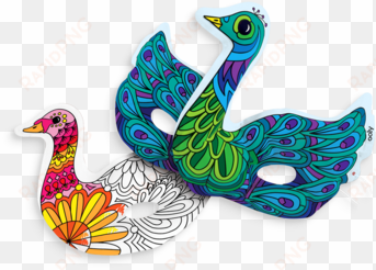 colored beautiful birds 3d colorables - beautiful birds