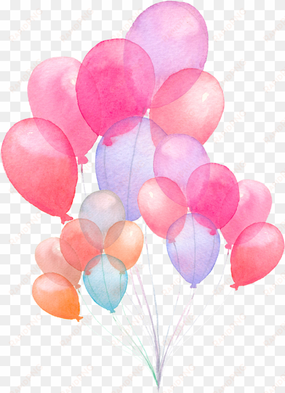 colorful balloons png picture - baby shower guest book storybook: elephant & balloons