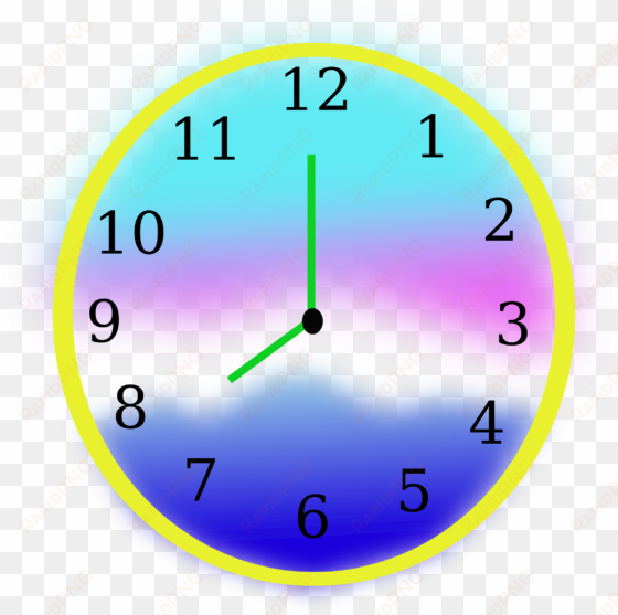 colorful clock clipart