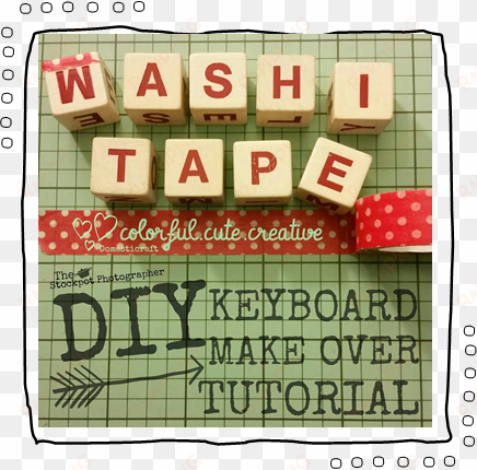 colorful diy washi tape keyboard tutorial part - abdurrahman wahid