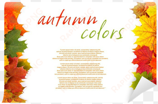 colorful fall leaf border