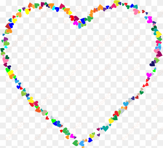 colorful hearts big image png - glitter gif rainbow heart