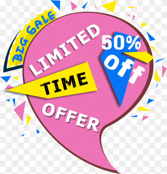 colorful limited time offer png image - cross and fish