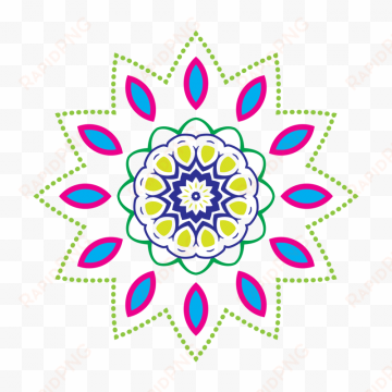 colorful mandala flower, colorful mandala, colorful - mandala