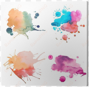 colorful retro vintage abstract watercolour / aquarelle - girls watercolour splash print