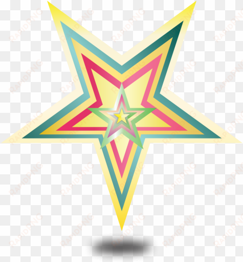 colorful star vector, star, moon stars, night sky star