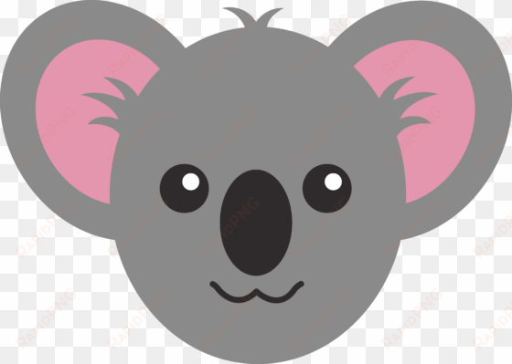colour drawing cute animal - draw a koala face