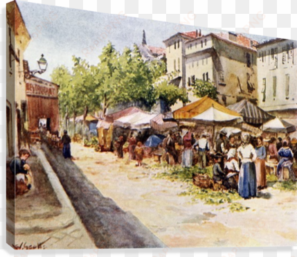 colour illustration from the book france by gordon - 20th century paintings of french markets