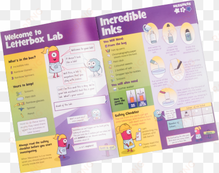 colourful illustrated science kit instruction book - science