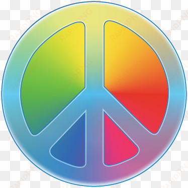 colourful peace sticker - símbolo de la paz en colores
