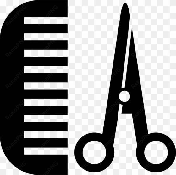 comb and scissors for hair comments - icon scissors and comb