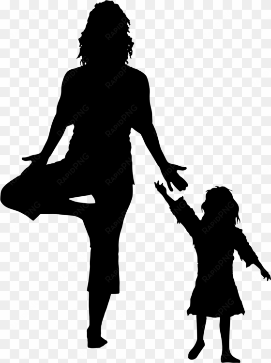 come yoga play with your young one 1 child per adult - family yoga silhouette