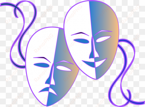 comedy & tragedy mask png