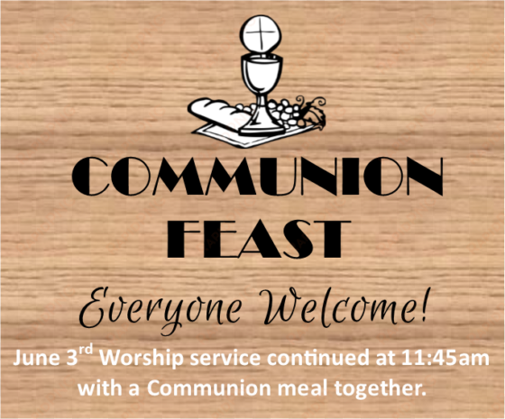 communion feast-potluck, sunday june - haunted half-life at jules maes saloon
