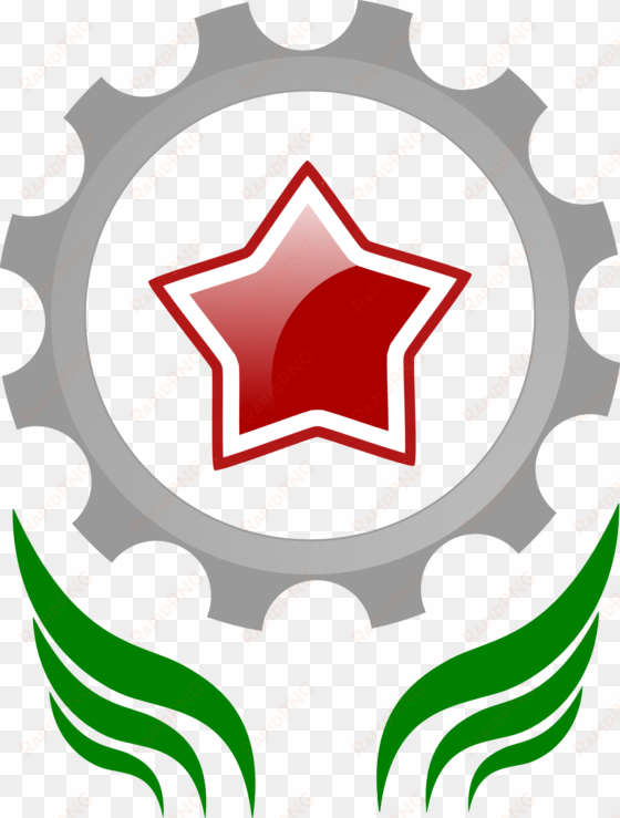 communism star cogwheel red symbol - vector graphics