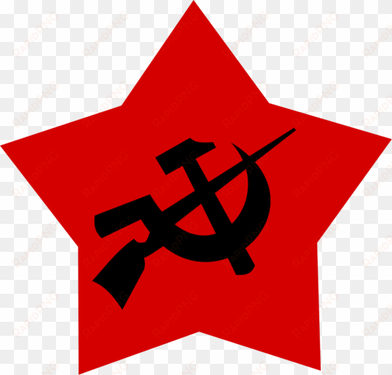 communist logo black hammer and sickle and gun by - kpd ml flag