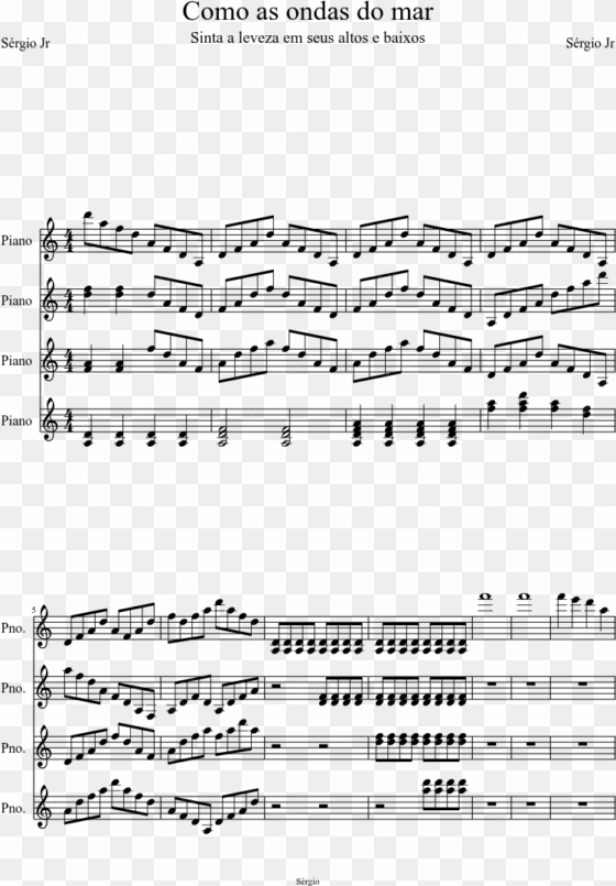 como as ondas do mar sheet music composed by sérgio - sheet music