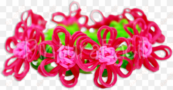 como hacer una pulsera de gomitas con florecitas 3d - pulsera de flores de gomitas