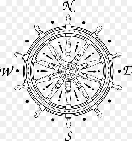 compass transparent ship - ship wheel with compass