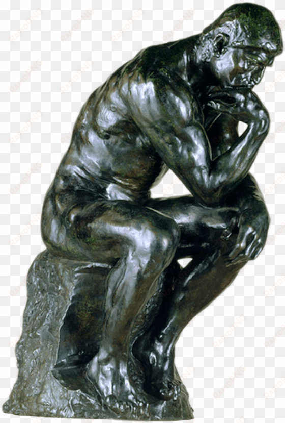 composition - giclee painting: rodin's the thinker, 1880-81, 24x18in.