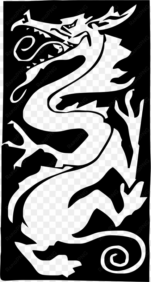 computer icons chinese dragon black and white visual - chinese dragon