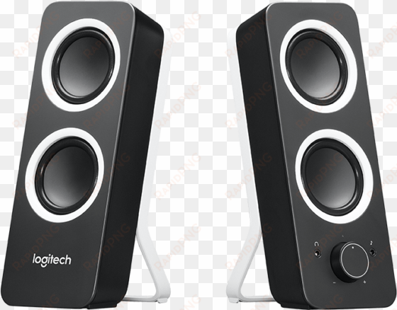 computer speakers png transparent picture - logitech z200 2.0 computer speakers midnight