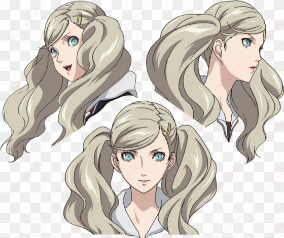 concept art for ann takamaki and morgana in persona - persona 5 ren and ann