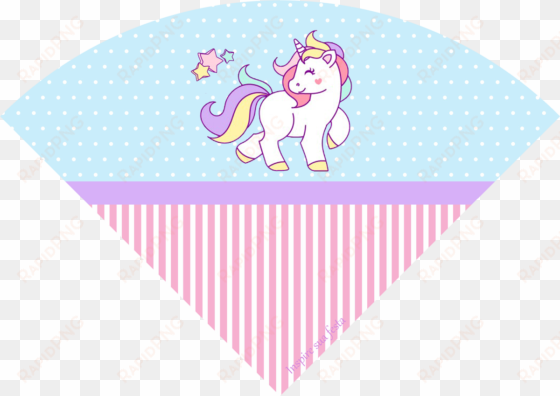 cone personalizado gratuito unicornio - png convite de unicornio