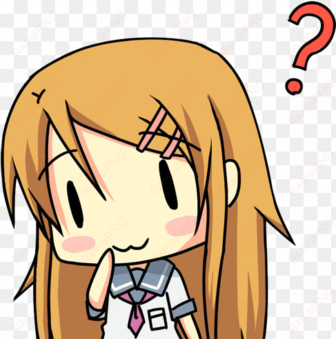 confused anime png - anime question png gif