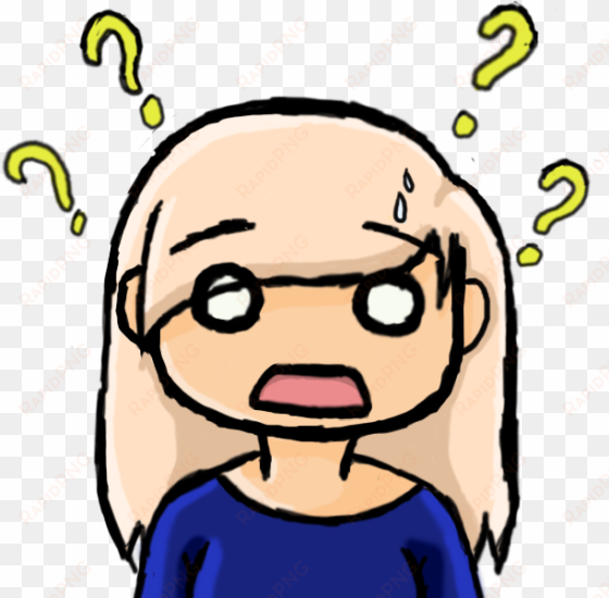 confused clipart confused expression - confused anime face transparent