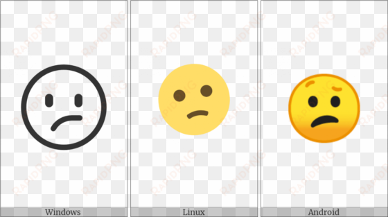 confused face on various operating systems - face