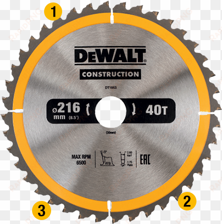 construction blades - dewalt dt1953