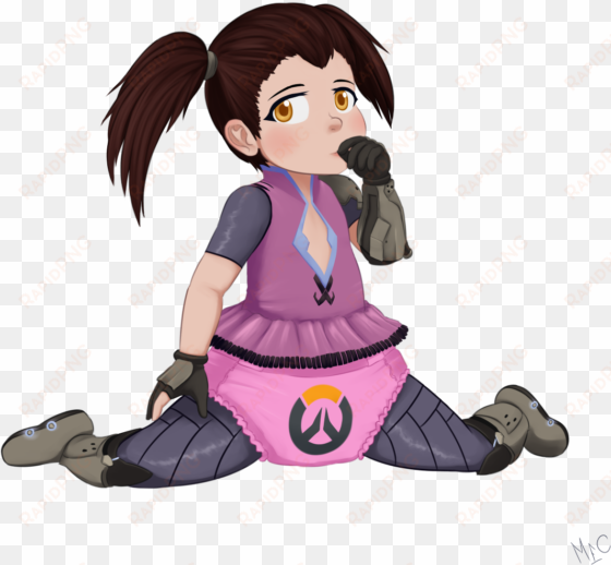 contagious magic - widowmaker - tracer overwatch in diaper