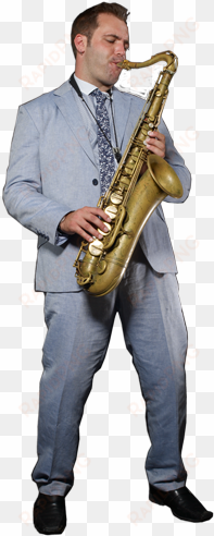 containing performance information, full testimonials - guy playing a saxophone