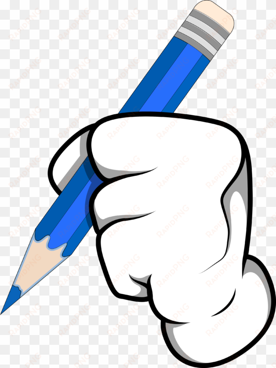 content vector png - cartoon hand holding pencil