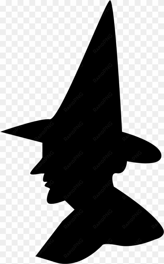 convert to base64 witch face silhouette - silhouette of a witch