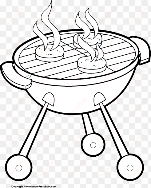 cookout black and white clipart - barbeque black and white