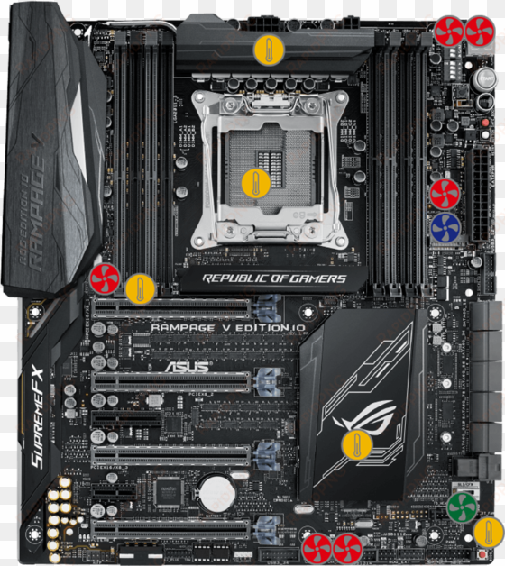 cooler by design - asus rog rampage v edition 10 - motherboard - extended